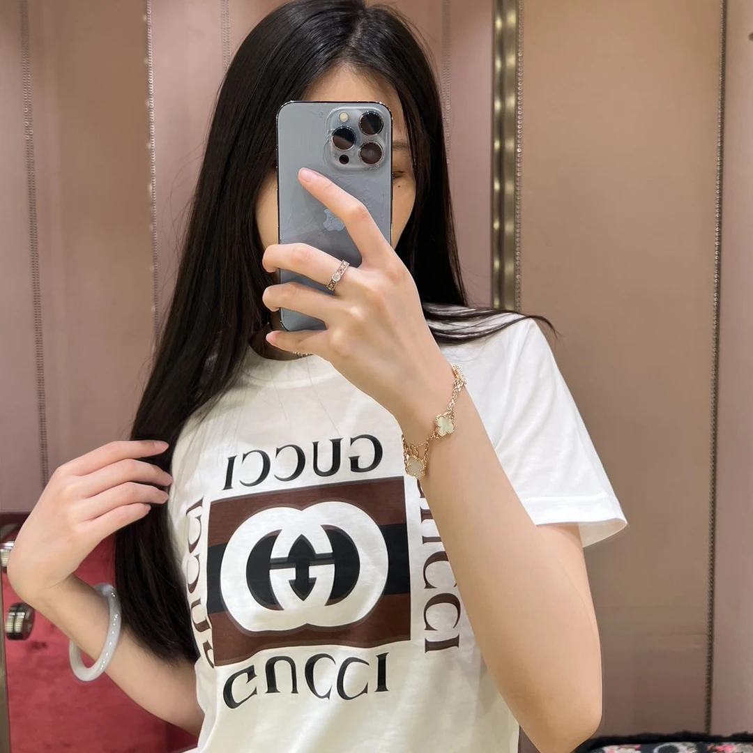 全新未使用 GUCCI/GUCCI Gucci新款印花短袖