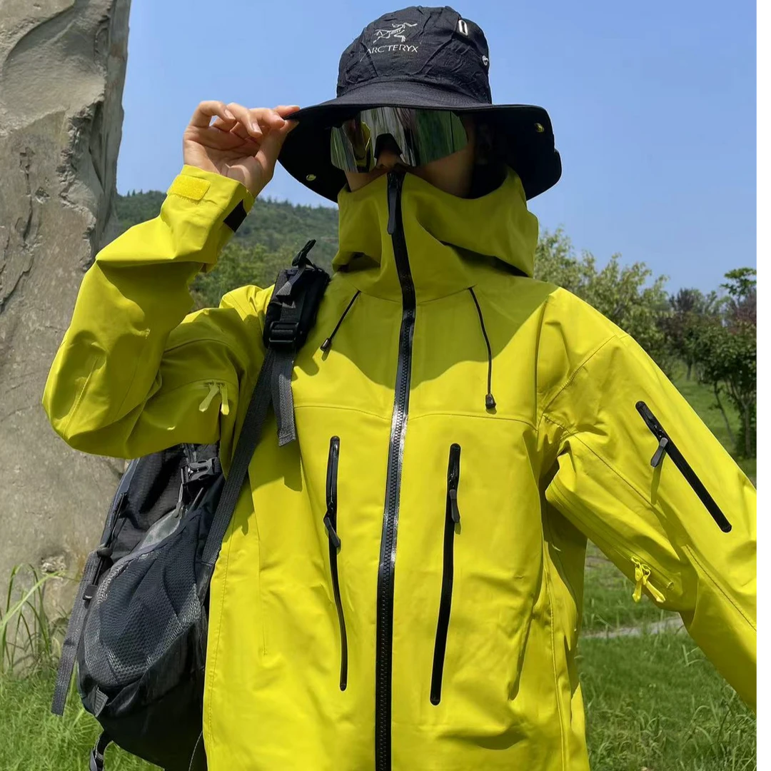 袅系户外运动防风防水男女同款硬壳多色连帽冲锋衣夹克