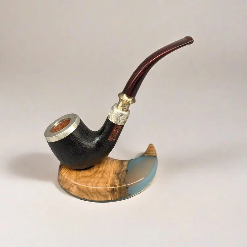 石楠木阿斯坦丁手工三银军插烟斗