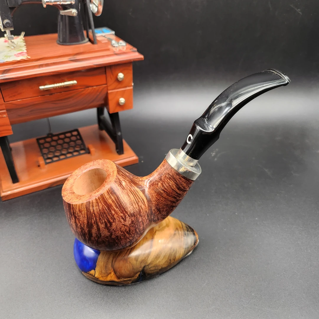 意大利石楠木烟斗齐博5级手工烟斗大苹果弯