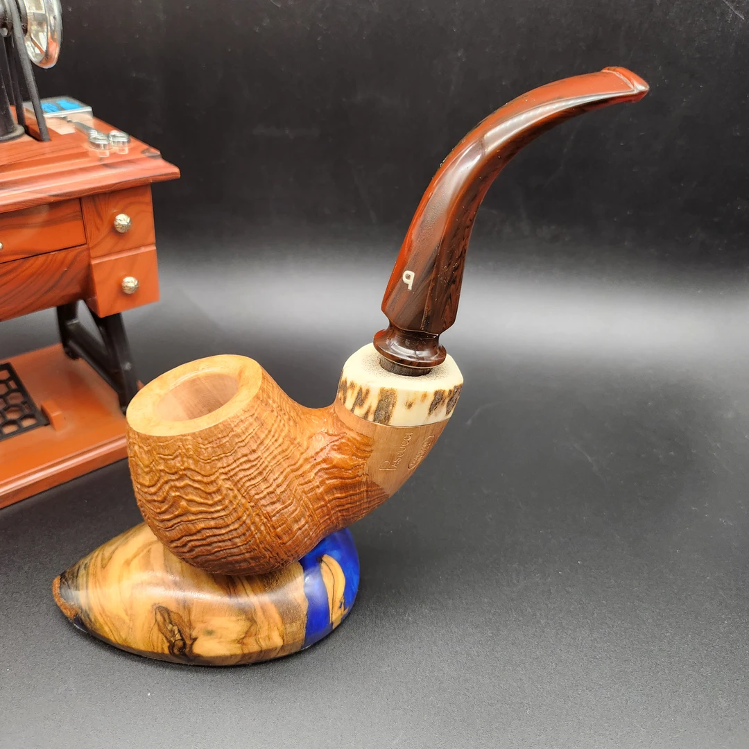 意大利帕斯库奇石楠木烟斗手工原木喷砂
