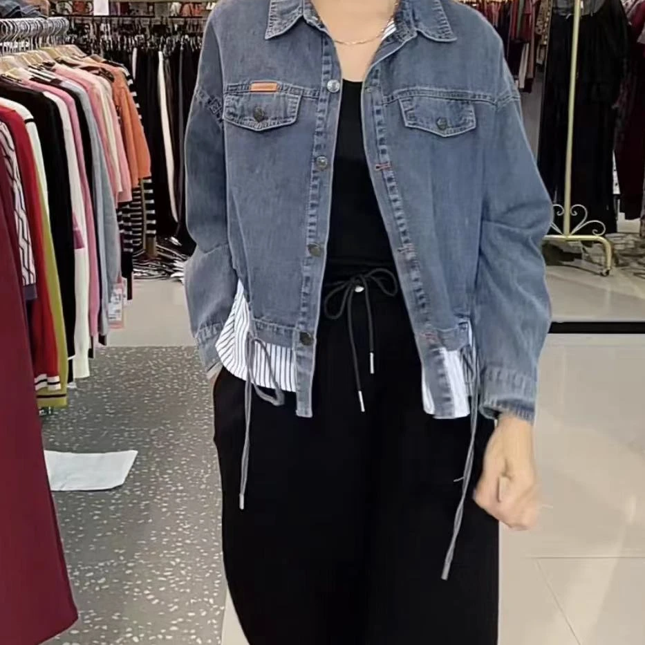 美文服饰 休闲韩版落肩牛仔外套C207