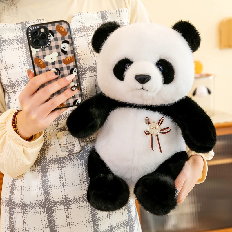 萌萌胖达可爱熊猫国宝公仔毛绒玩具摆件女生生日节日礼物抱枕床伴