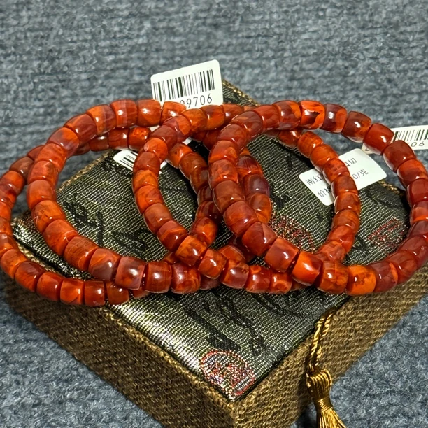 南红火焰纹直切手串(多样性发一)