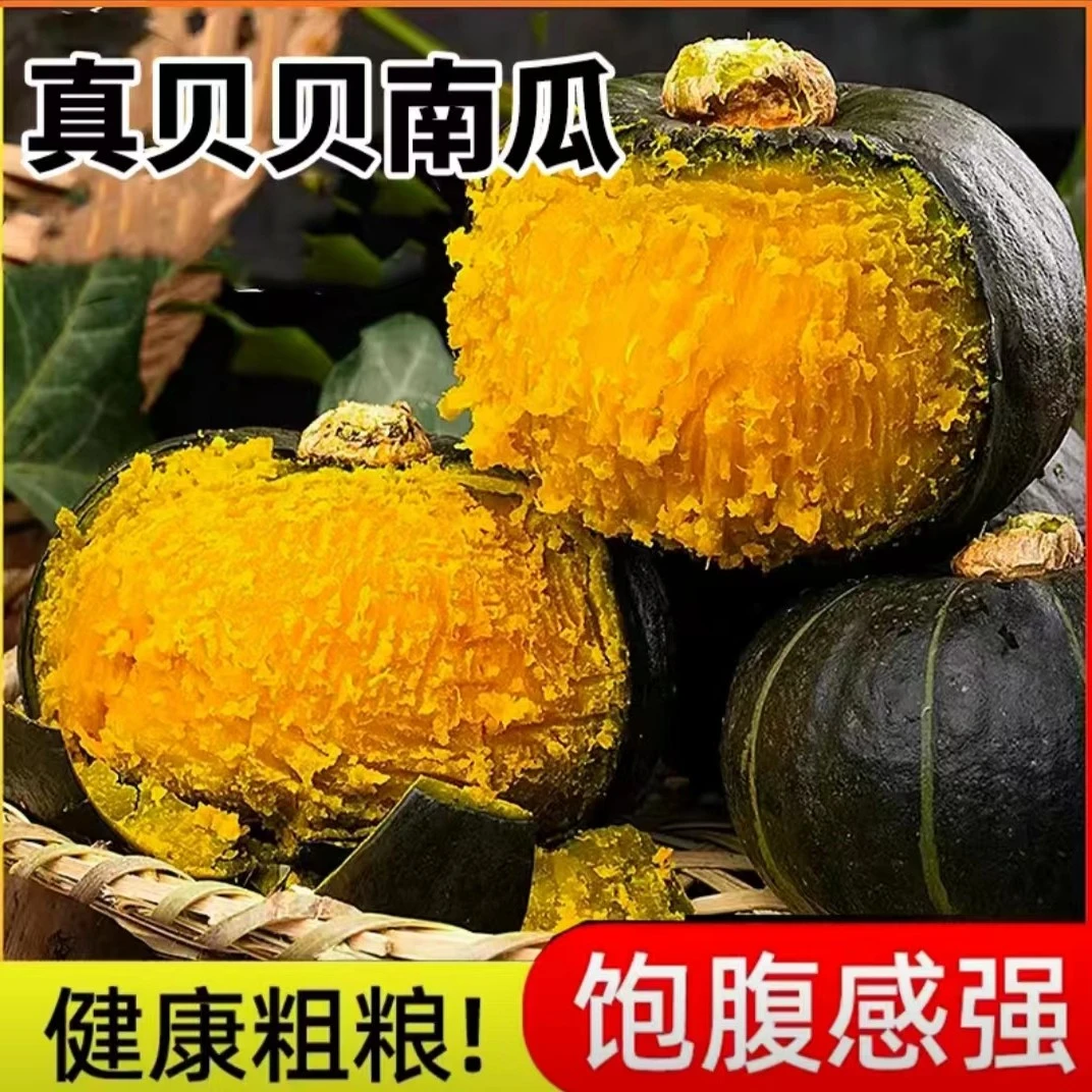 陕西真板栗南瓜板栗纤维甜糯南瓜正宗产直发1斤3斤5斤【坏果包赔】