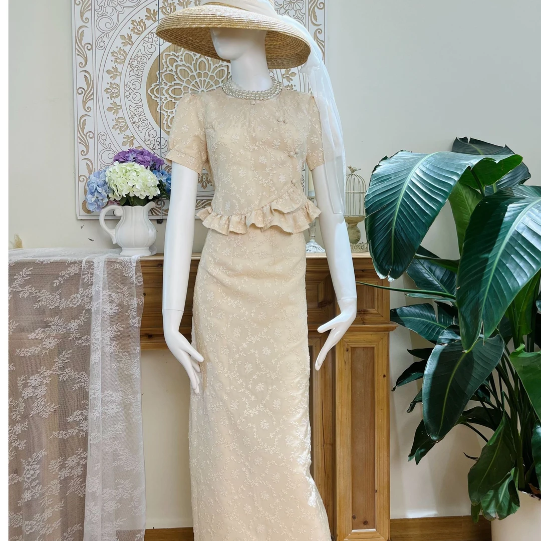 傣族传统民族服饰  显瘦显气质  休闲时尚  改良款甜美民族风套装