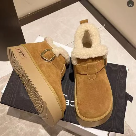 厚底雪地靴加绒百搭