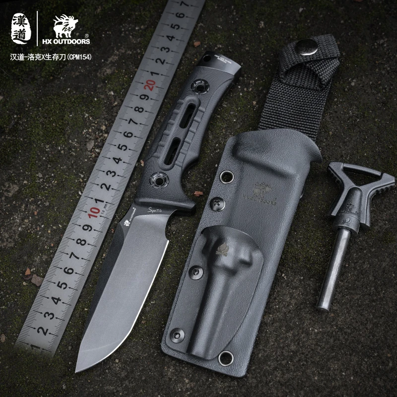 HX OUTDOORS/汉道汉道CPM154洛克 户外露营手把肉小刀新