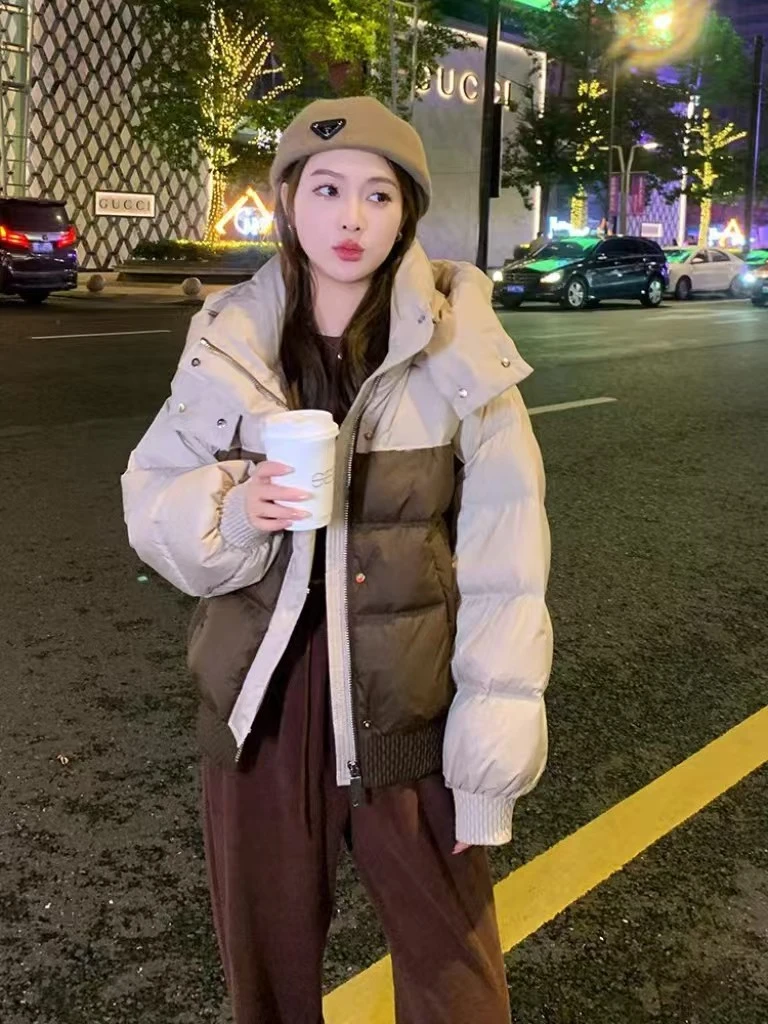 2024冬季新款短款羽绒服韩版高级设计感宽松羽绒服面包服外套