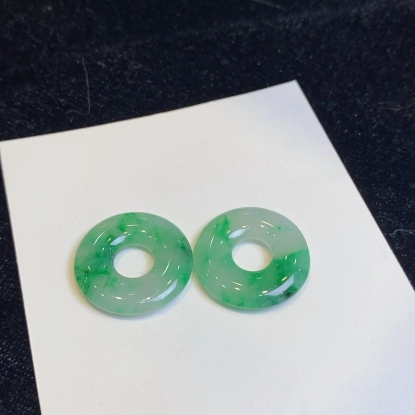 【闪购商品】翡翠耳饰未镶嵌甜甜圈裸石