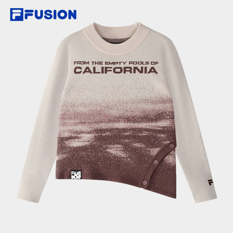 斐乐【紫檀大气色系】修身显瘦编织衫女款冬日季打底衫T11W513401