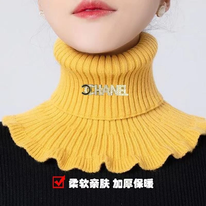 高能感秋冬保暖假领子脖套护颈新款秋冬防风针织领围脖韩版百搭