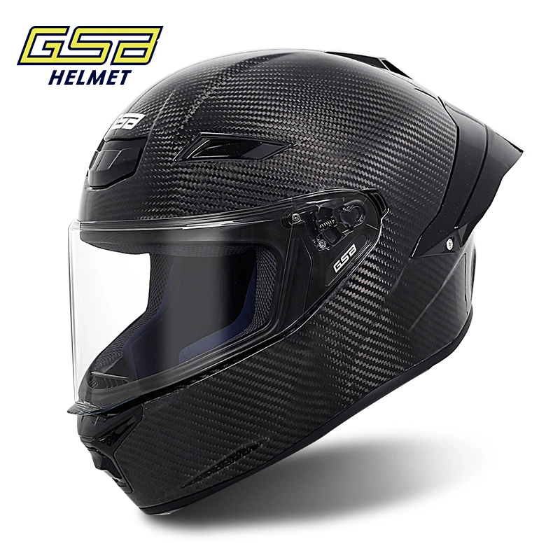新品GSB-RC5碳纤维头盔摩托车全覆式机车赛道大尾翼骑行轻量全盔