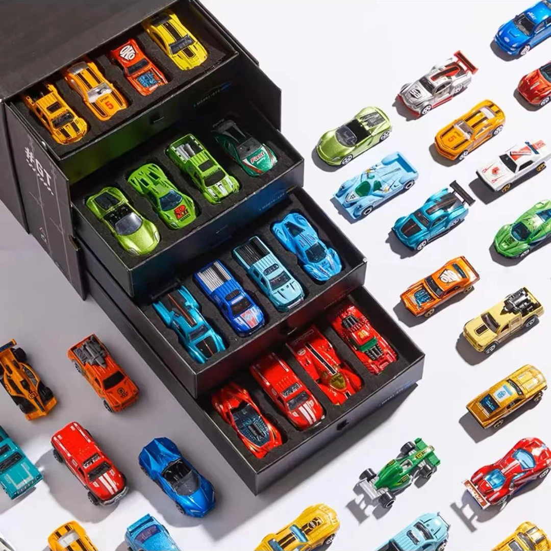 ML儿童合金小汽车益智玩具男孩生日礼物送礼套装