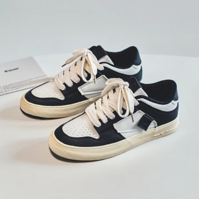 RUEGORRO2024年新款小众潮流小白鞋男士潮鞋休闲平底低帮运动板鞋