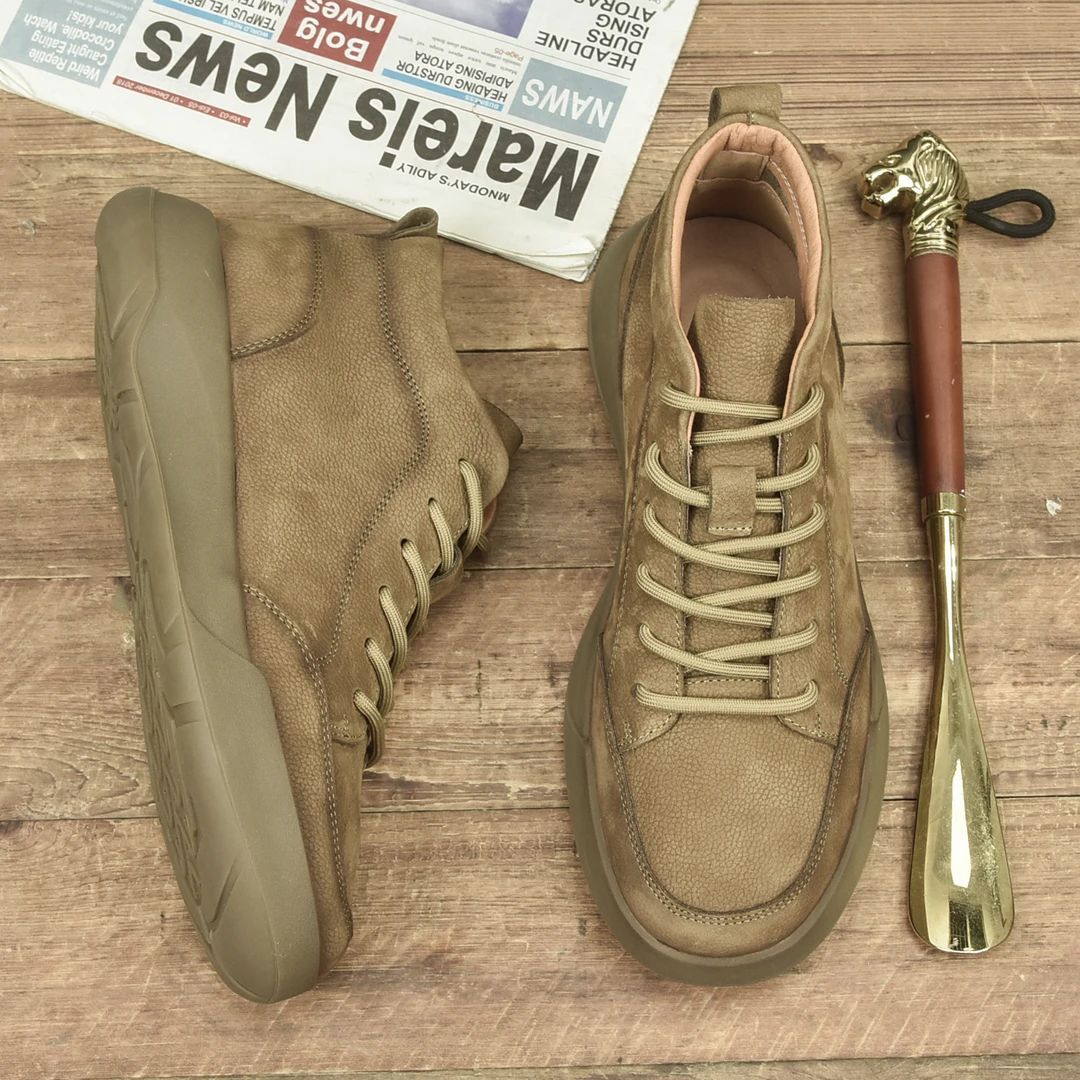 马丁靴英伦风复古百搭新款头层牛皮秋冬中帮户外休闲男鞋-7729