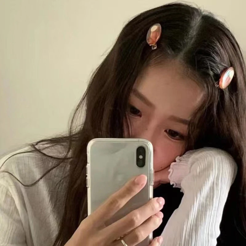 复古时尚发夹彩色蕾丝高级感蝴蝶结无痕发卡夹子碎发玫瑰BB夹高端