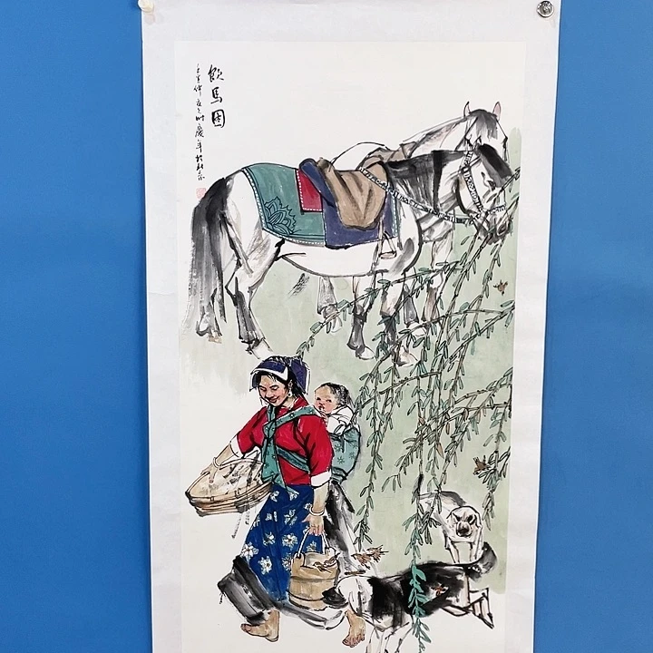 绘画唐庆年四尺人物
