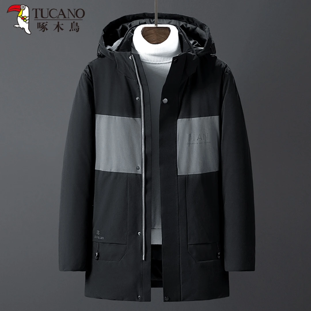TUCANO/啄木鳥中长款加厚棉服男东北保暖大码外套中年爸爸装棉服