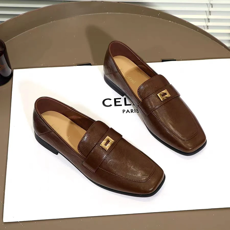 2024秋季新款法式气质复古英伦乐福鞋平底单鞋子JRX 658-76