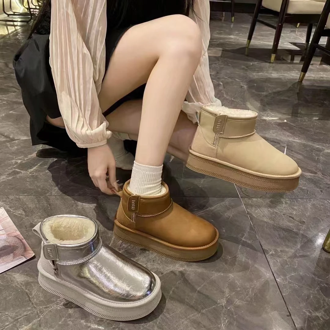 靖哥哥家~保暖舒适厚底加绒雪地靴 HPXY 558-2