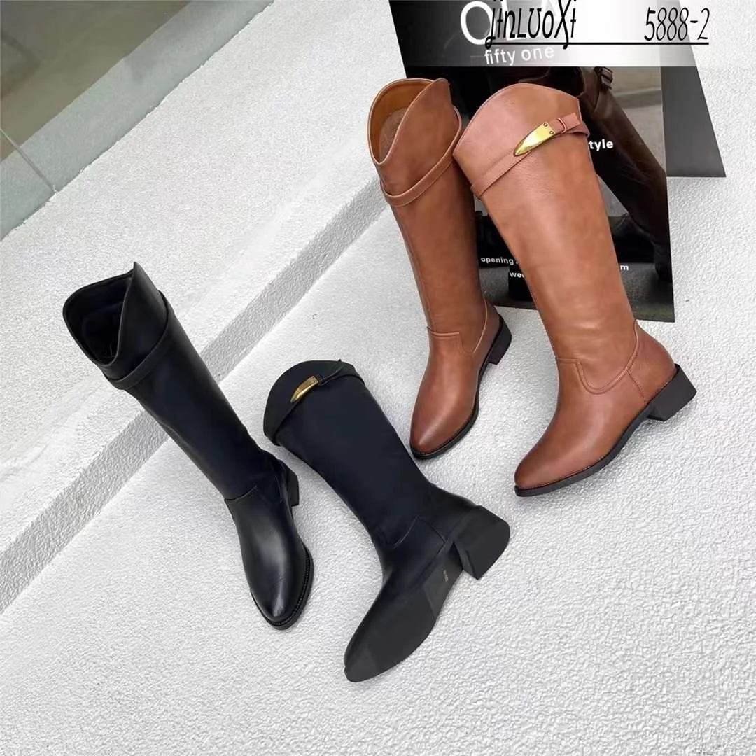 秋冬季新款长靴时JRX尚百搭骑士靴女5888-2 B4下2-1