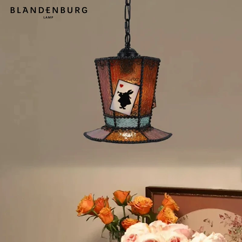 爱丽丝小吊灯法式复古卧室装饰灯具新款设计师仙境创意主卧床头灯