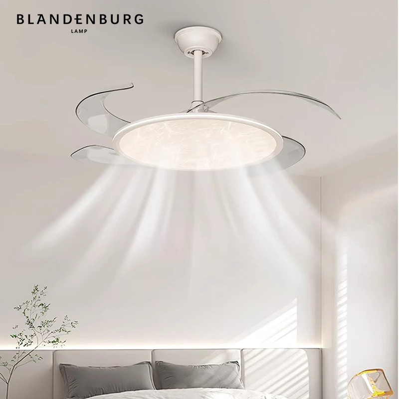 超薄风扇吊灯现代简约新款房间卧室灯创意造型设计师款主卧装饰灯