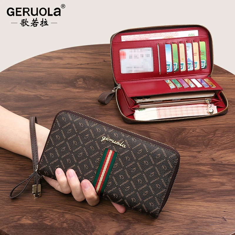 GERUOLA/歌若拉钱包女士款2025新款高档时尚精致手拿包大容量卡包