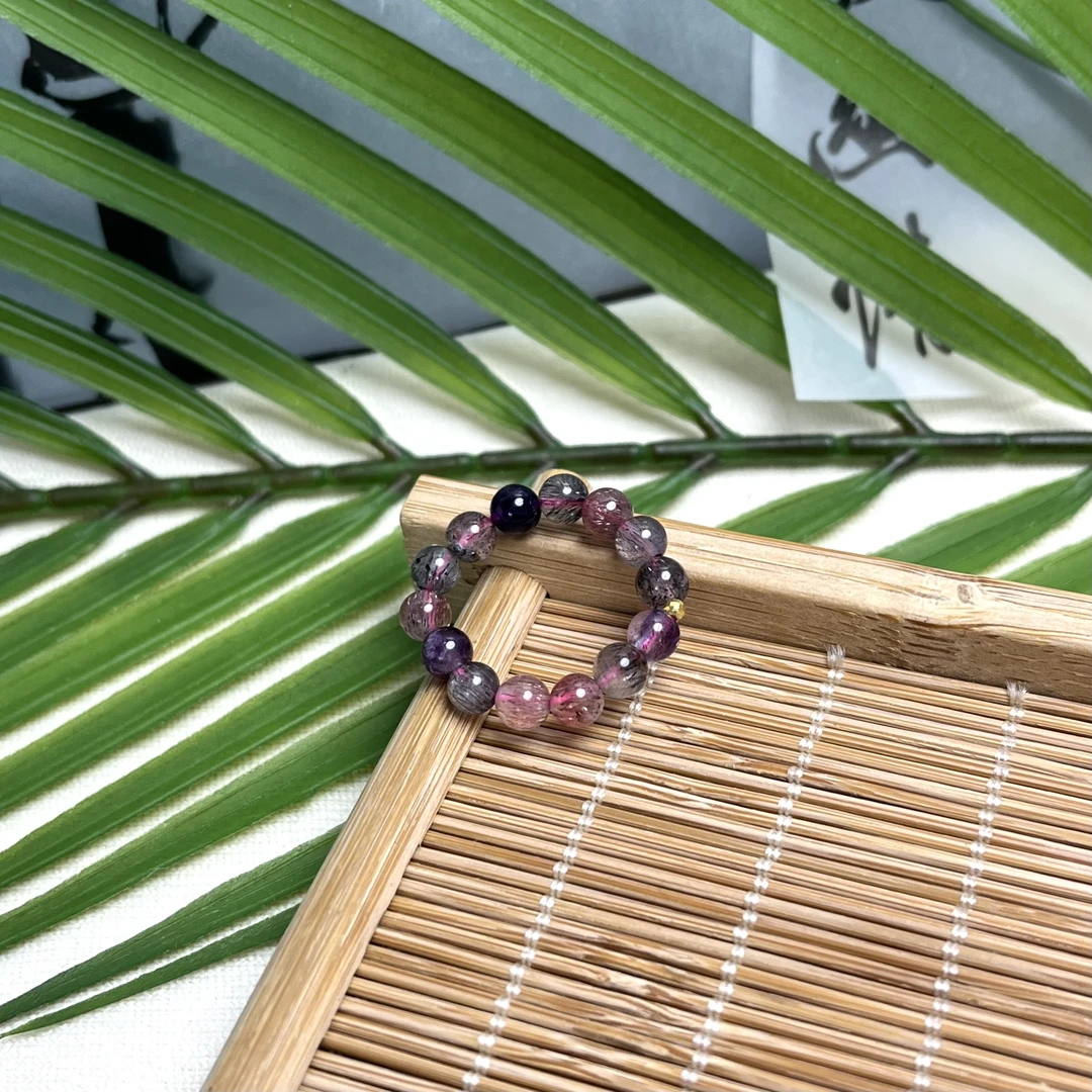 【18K】超七【水晶】0.4蹦迪珠AZB0566戒指手串