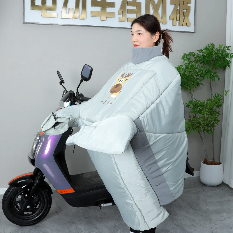 升级豪华款特厚冬季电动车挡风被加绒加厚冬天摩托电瓶车防水加大