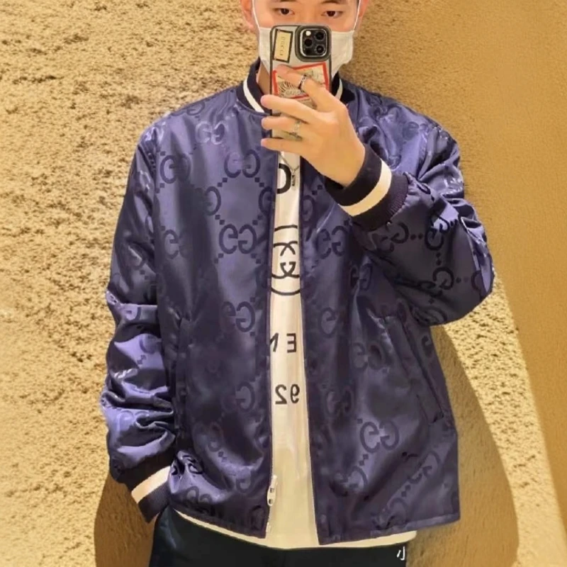 未使用 GUCCI/古驰 经典双G满印双面穿夹克/jimi