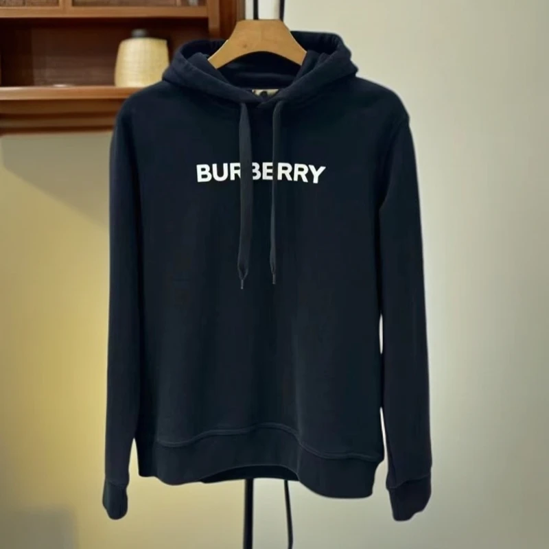 全新未使用 BURBERRY/博柏利 字母印花纯色连帽卫衣/JIMI