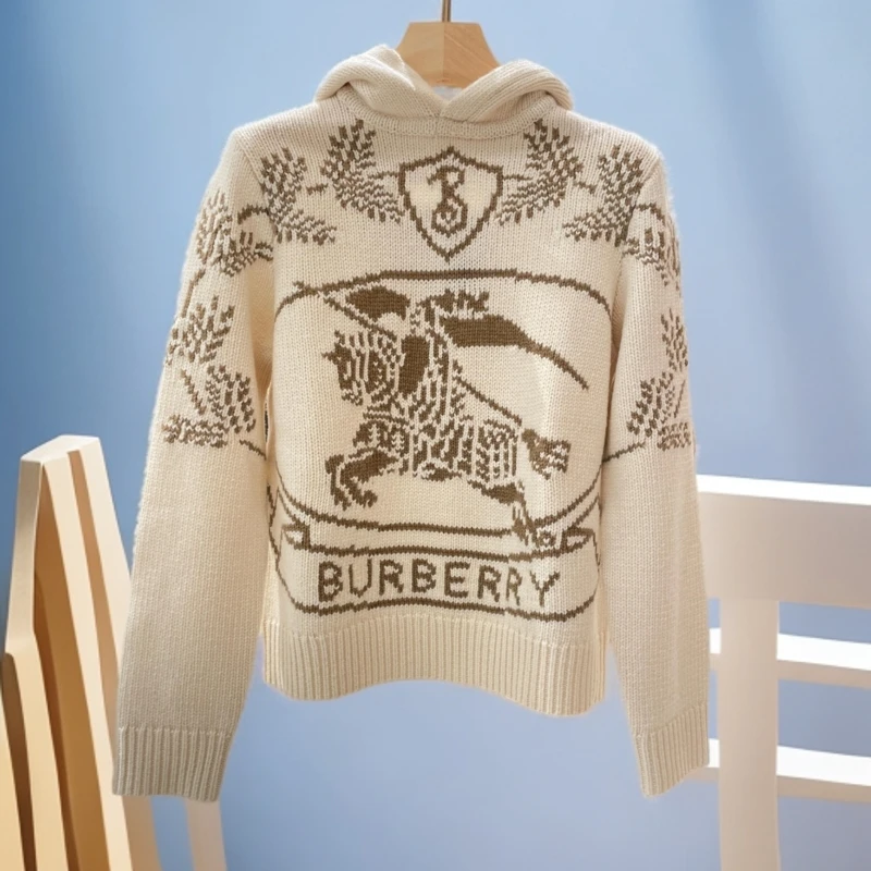 全新未使用 BURBERRY/博柏利 战马羊毛套头卫衣/JIMI