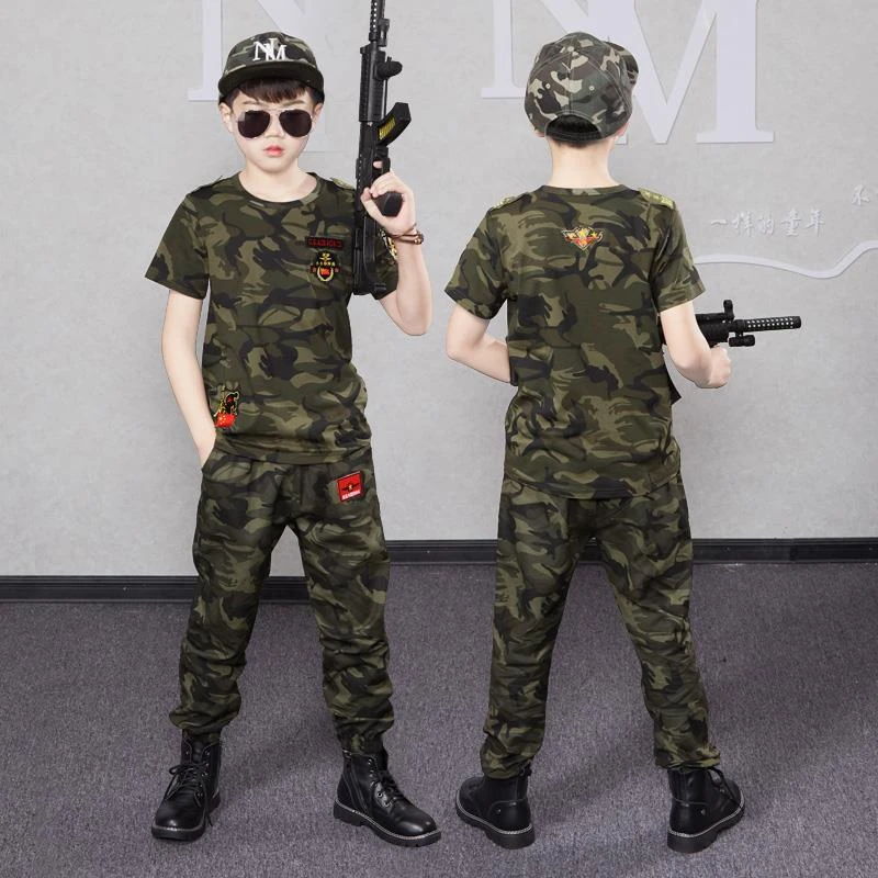 特种兵小孩夏令营迷彩服套装2024新款男孩宝宝特训军装训练服童装