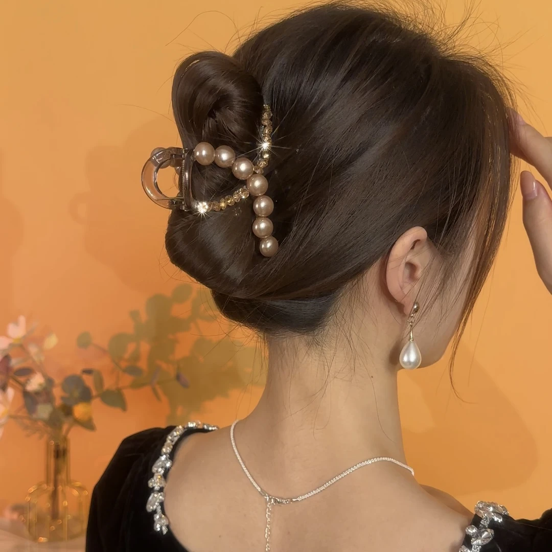 【金菊】太妃时尚莲子气质简约优雅温柔设计8CM抓夹气质仙女百搭