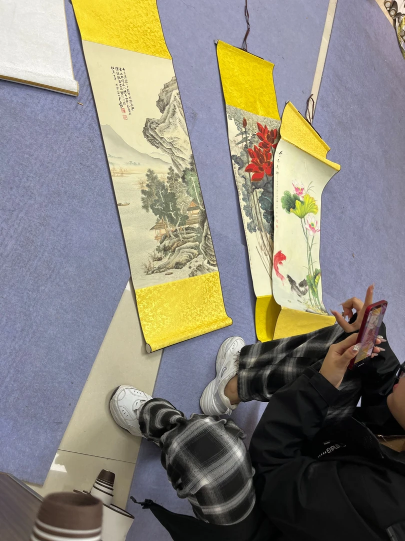 福利《山水沧浪渔笛》-竖幅玄关客庭花鸟画