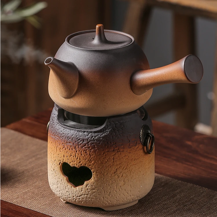 围炉煮茶炭火炉煮茶壶罐罐茶中式家用侧把壶明火碳火烤茶烧水壶