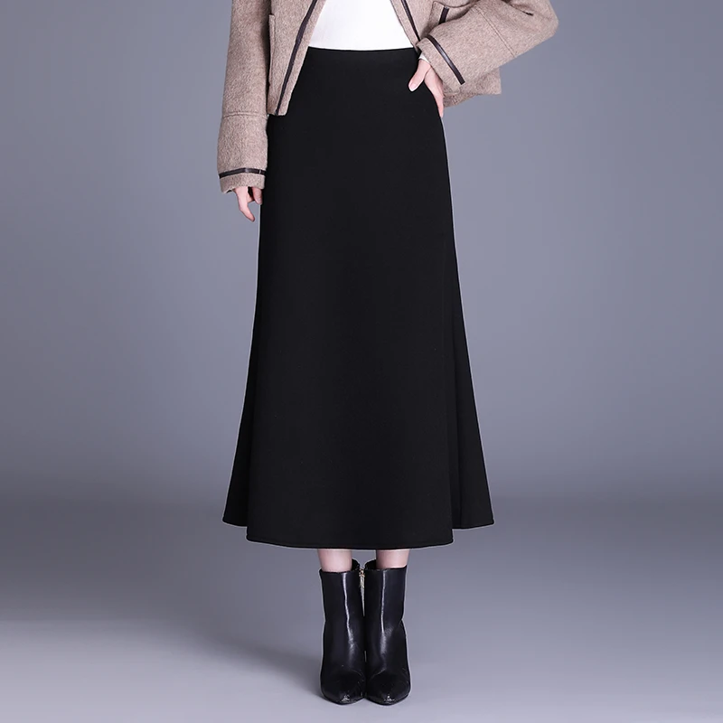 鱼尾裙半身裙女秋冬2025新款高腰显瘦中长款气质一步裙子长裙垂感