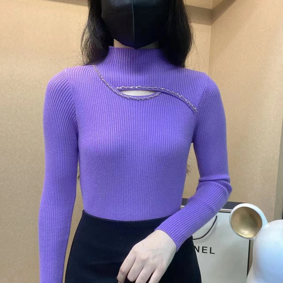 半高领打底衫女秋冬2025新款内搭修身针织上衣冬季百搭时尚