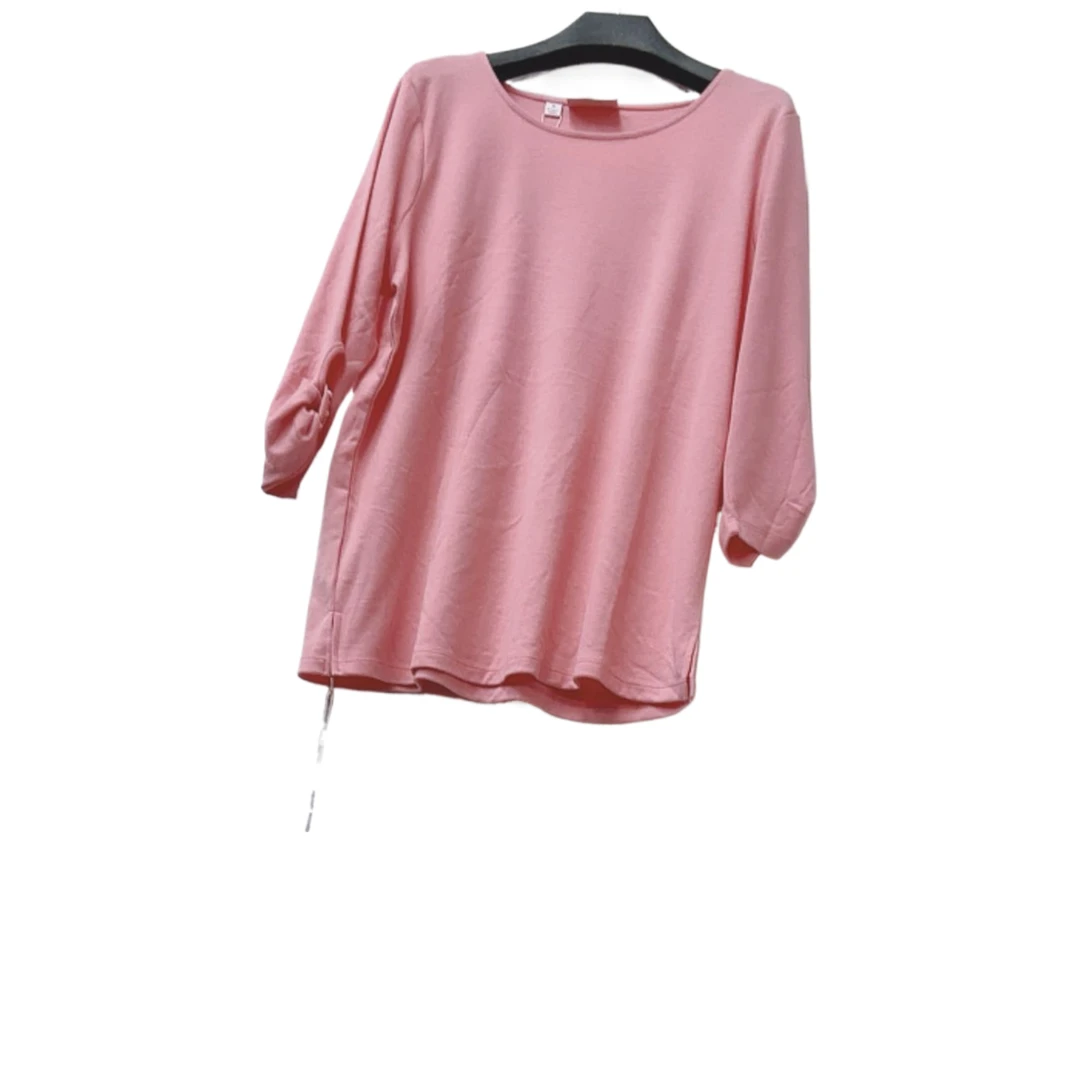 大码女装红色舒适面料圆领上衣254