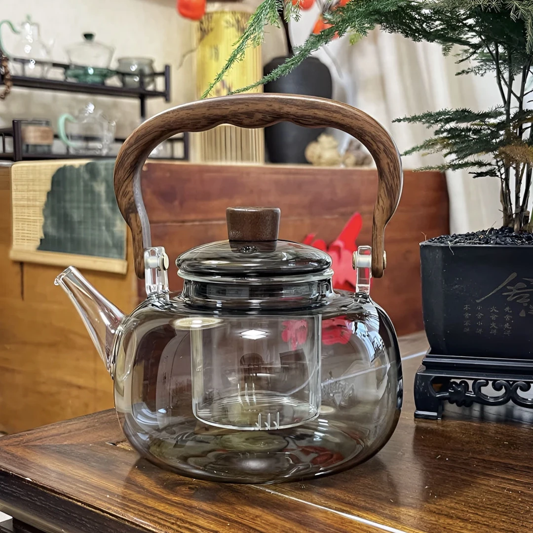 煮茶壶玻璃耐高温电陶炉专用蒸煮泡茶提梁壶家用烧水养生茶具套装