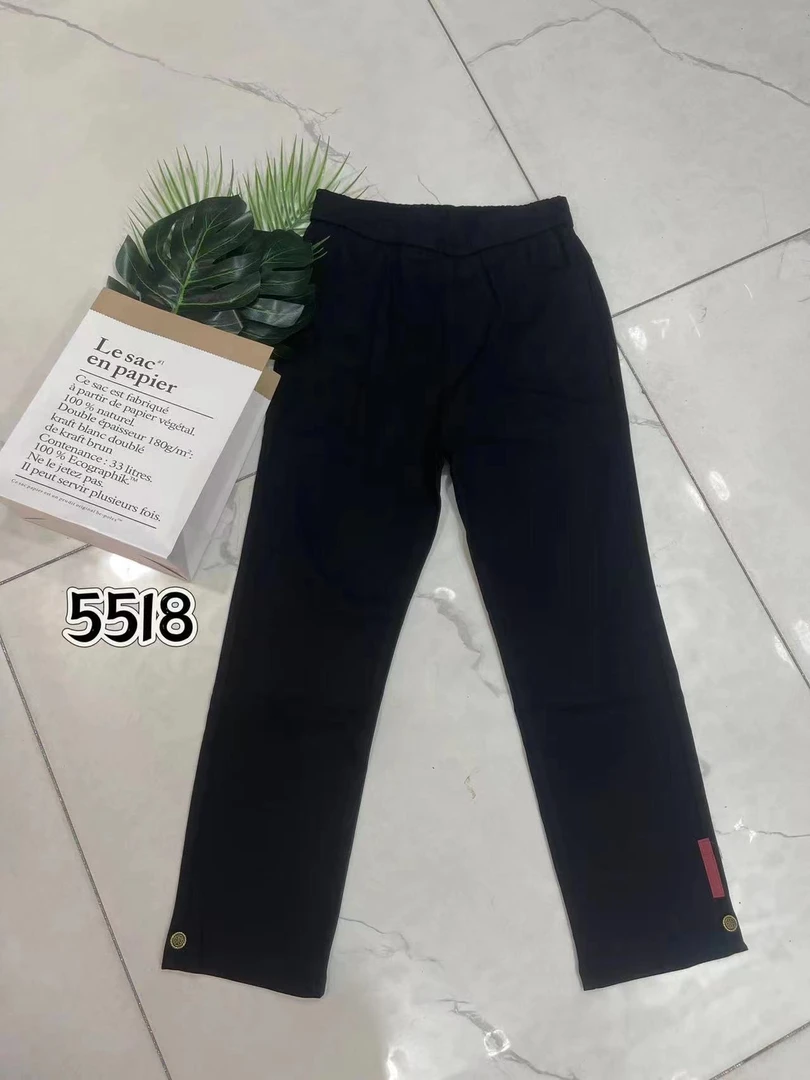 秋季小个子高级感小黑裤女百搭显瘦九分黑色高腰直筒烟管裤5518