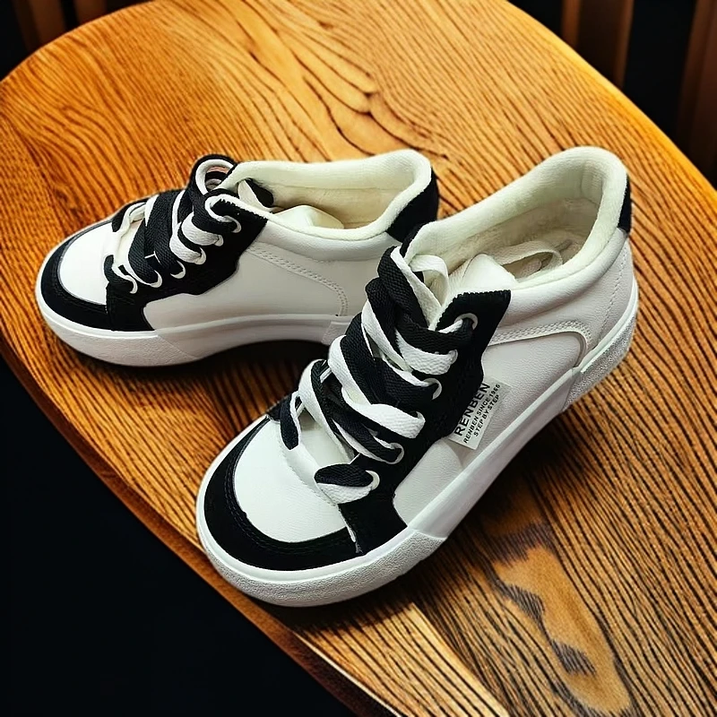 女款皮面加绒休闲鞋21963