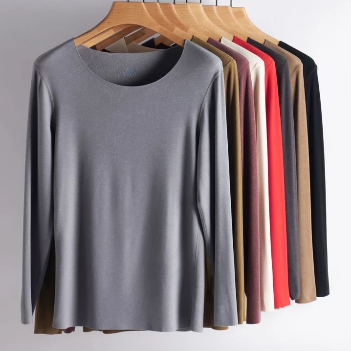 【东洋纺依翡丝】男士膨体抑菌无痕圆领上衣B10301