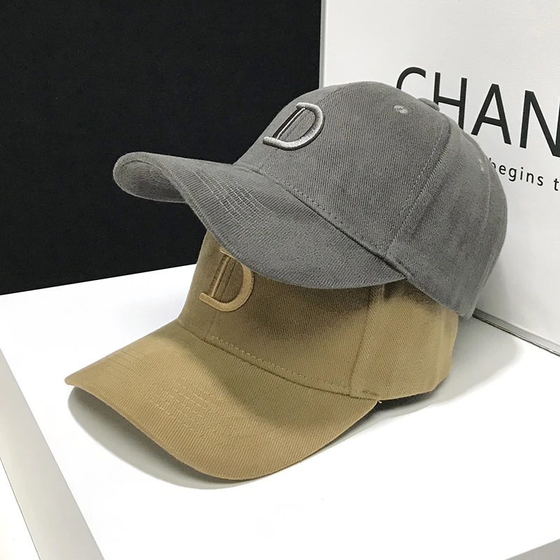 宽帽檐棒球帽女显脸小灰色帽子男款字母街头太阳帽时尚户外鸭舌帽