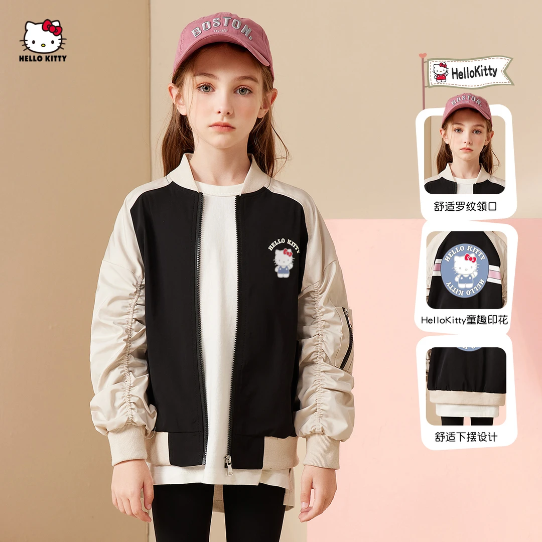 2025秋季新款童装女童秋款夹克外套中大童雅丹风棒球服长袖上衣