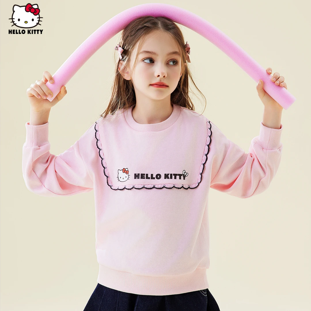 HELLO KITTY/凯蒂猫女童春秋季卫衣2025新款3-12岁中大童休闲上衣