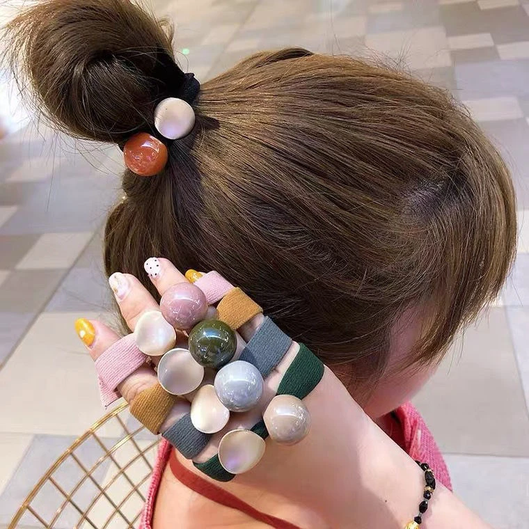 韩版ins网红橡皮筋发圈女高弹力耐用头绳皮套可爱扎头发成人发饰