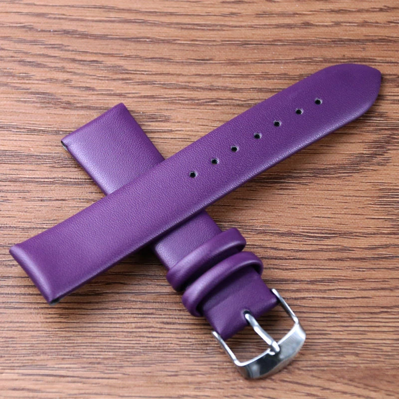 【盒装】高品质舒适表带男女平纹表带紫绿色防汗透气10mm 14柔软